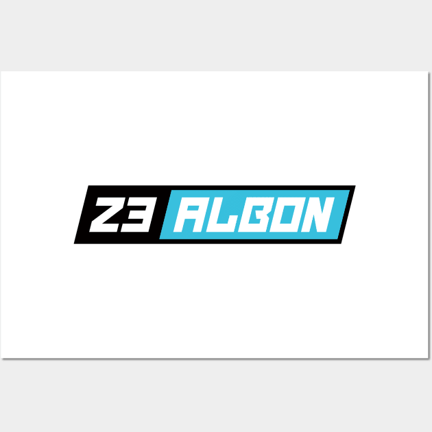 Alex Albon 23 F1 Driver Wall Art by petrolhead